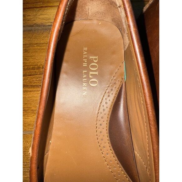 Polo Ralph Lauren Driving Penny Loafer Brown Leather Reynold Size 11.5D 11721 - Picture 2 of 6